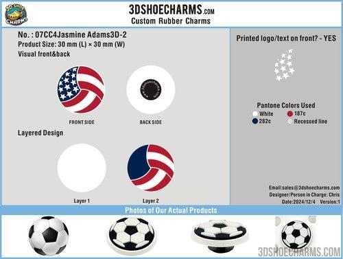 CUSTOM CLOG CHARM 07CC4Jasmine Adams3D-2