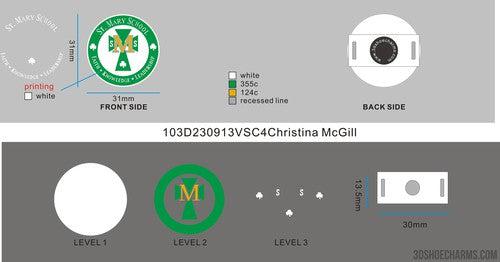 Custom Versatile Shoe Charms - 103DVSC4Christina McGill