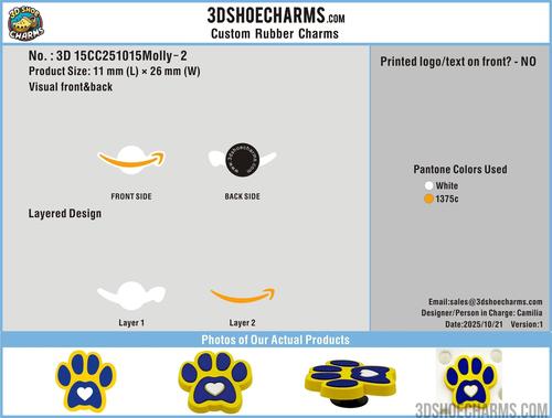 Custom Rubber Clog Charms 15CC251015Molly