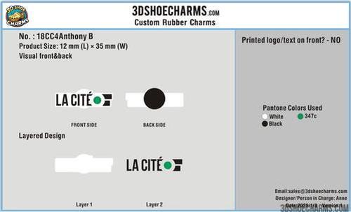 Custom rubber clog charm-18CC4Anthony B250107
