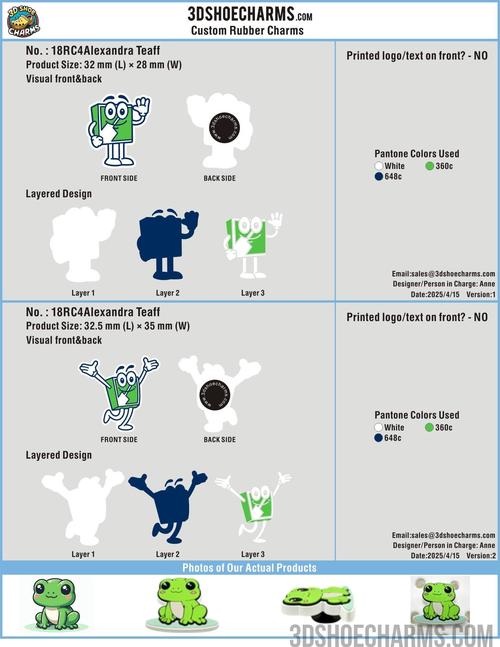 Custom rubber clog charm-18RC4Alexandra Teaff250415
