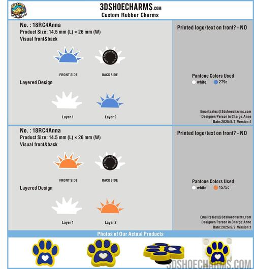 Custom Rubber Clog Charm-18RC4Anna250502