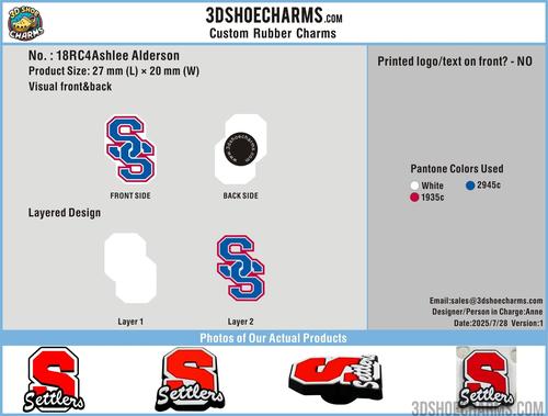 Custom rubber clog charm-18RC4Ashlee Alderson250727