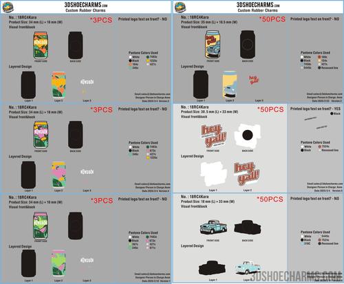 Custom rubber clog charm-18RC4Kara