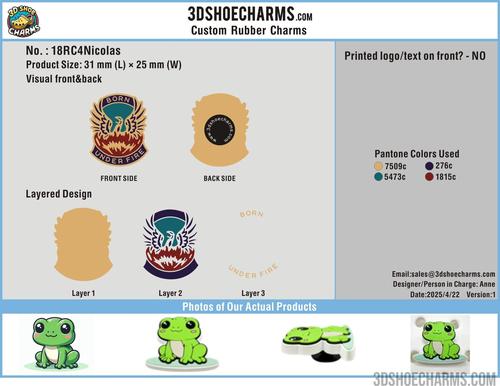 Custom rubber clog charm-18RC4Nicolas210425