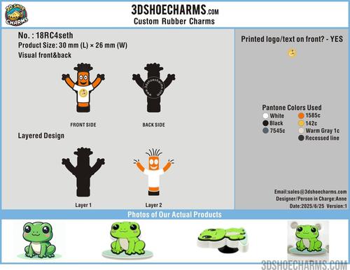 Custom Rubber clog charm-18RC4seth250624