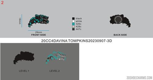 CUSTOM CLOG CHARMS - 20CC4DAVINA TOMPKINS