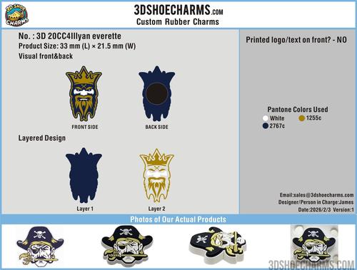 Custom Shoe charms-20CC4Illyan everette 260203