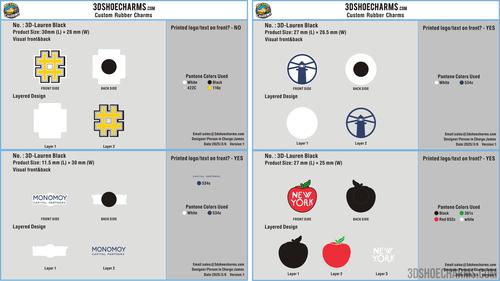 CUSTOM SHOE CHARMS-20CC4Lauren Black