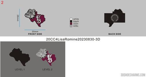 CUSTOM MULTIFUNCTION SHOE CHARMS-20VCC4Lisa Romine