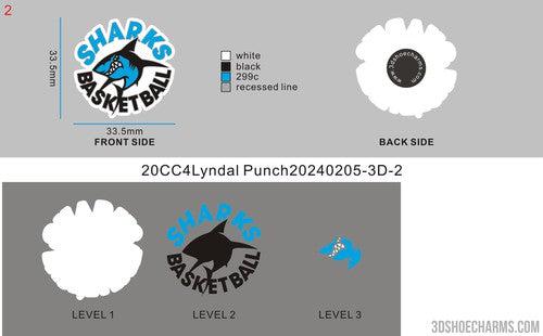 CUSTOM SHOE CHARMS - 20CC4Lyndal Punch