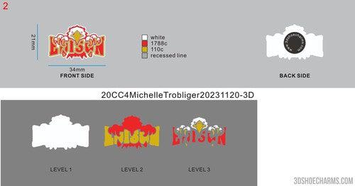 CUSTOM SHOE CHARMS - 20CC4Michelle Trobliger