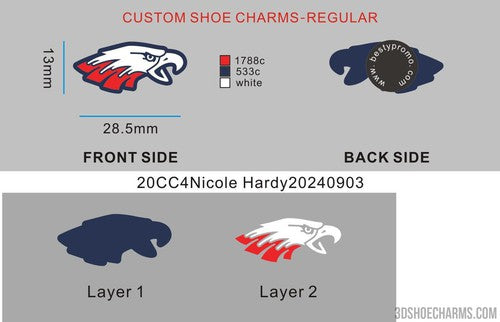 CUSTOM SHOE CHARMS-reorder 20CC4Nicole Hardy