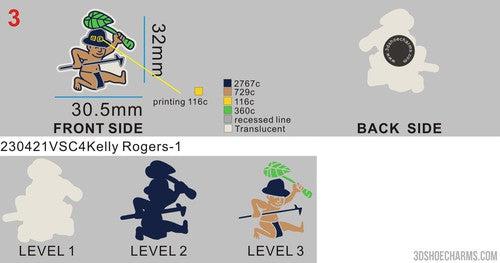 CUSTOM CLOG CHARMS - GLOWING-20GCC4Barney Hanson