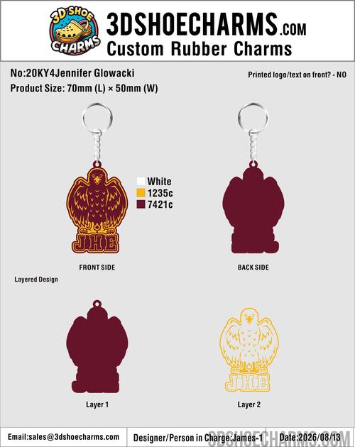 Custom 3D Die Cut Rubber Keychains – 20260817-20
