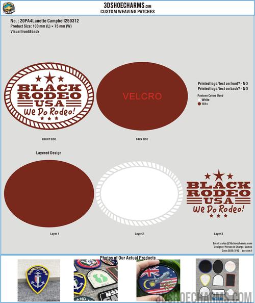 Custom Air freshener and Weaving Patch-20AF4Lanette Campbell