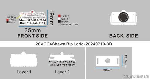CUSTOM VERSATILE SHOE CHARMS-20VCC4Shawn Rip Lorick