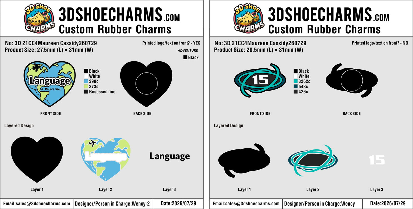 Custom Rubber Clog Charms - 20260805 - 21 -RE