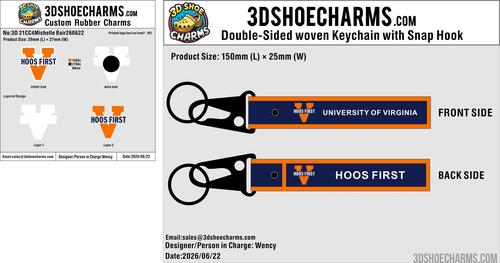 Custom Rubber Clog Charms - Custom Double-Sided Woven Flight Key Tag with Snap Hook - 20260628 - 21 -RE