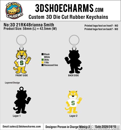 Custom 3D Rubber Keychains - 20260817 - 21 - RE