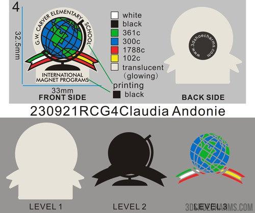 18-sample pack of custom shoe charm-glowing-230921RCG4Claudia Andonie