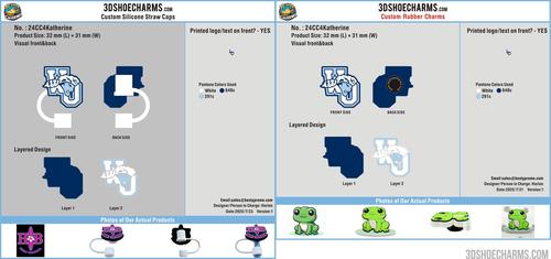 CUSTOM Rubber Shoe Charms/Straw Caps-24CC4Kay20250724