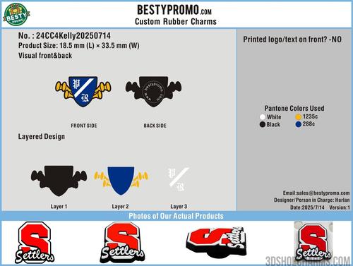 CUSTOM SHOE CHARMS - 24CC4Kelly20250714