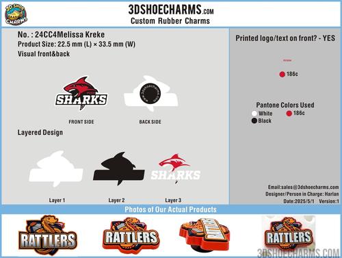 CUSTOM SHOE CHARMS - 24CC4Melissa Kreke0426