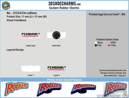 CUSTOM SHOE CHARMS-31CC4Tim LeBlanc250820