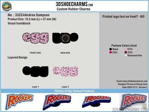 Custom Rubber Clog Charms - 33CC4Andrea Sampson251217