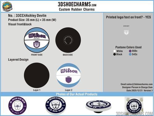 Custom Rubber Clog Charms - 33CC4Ashley Devlin251221
