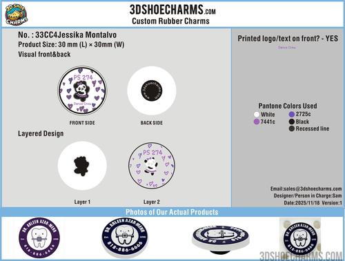Custom Rubber Clog Charms - 33CC4Jessika Montalvo251118