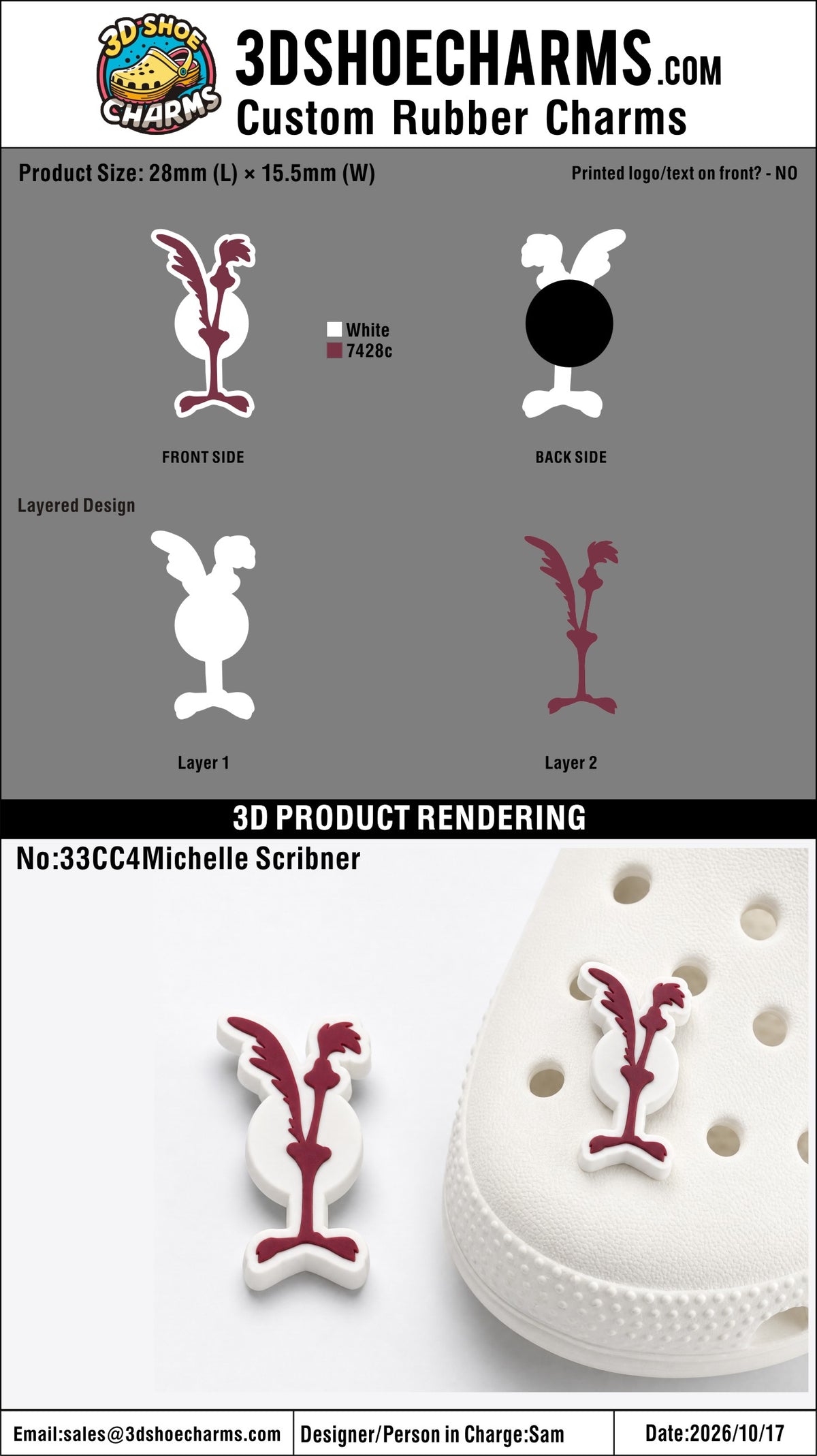 Custom 3D Rubber Clog Charms - 20261025 -33