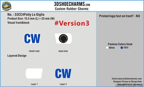 Custom Rubber Clog Charms - 33CC4Patty La Giglia251111