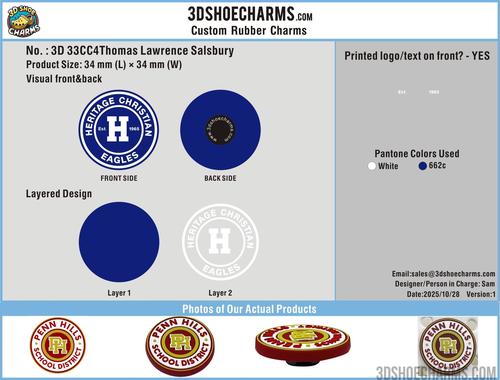 Custom Rubber Clog Charms - 33CC4Thomas Lawrence Salsbury251028