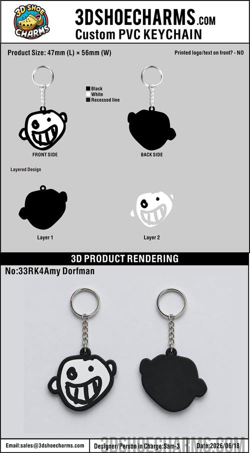 Custom 3D Rubber Keychains - 20260714 - 33 - RE
