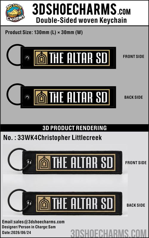 Custom Double-Sided Woven Flight Key Tag - 20260706 - 33