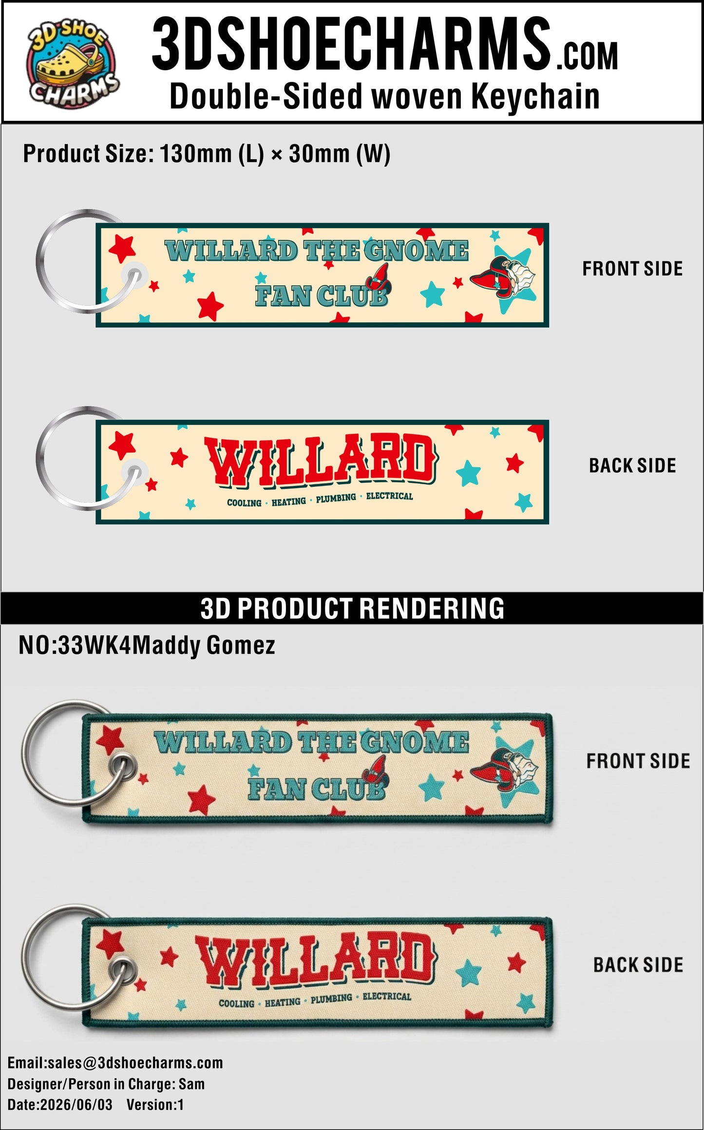 Custom Double-Sided Woven Flight Key Tag - 20260609 - 33