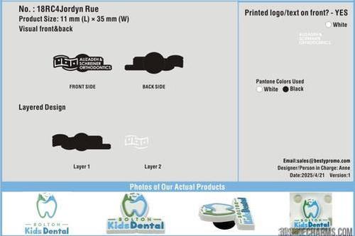 Custom rubber clog charm-18RC4Jordyn Rue250421