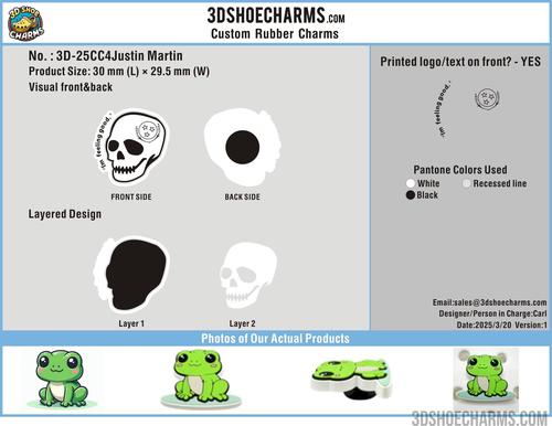 Custom Rubber Clog Charms-3D-25CC4Justin Martin0320