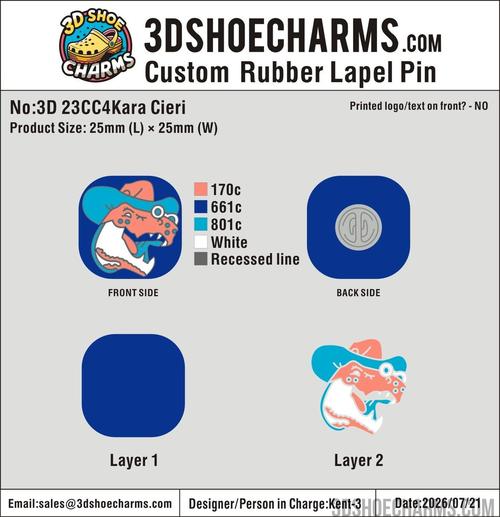 Custom 3D Die-Cut Soft PVC Rubber Lapel Pin-20260728-23-RE