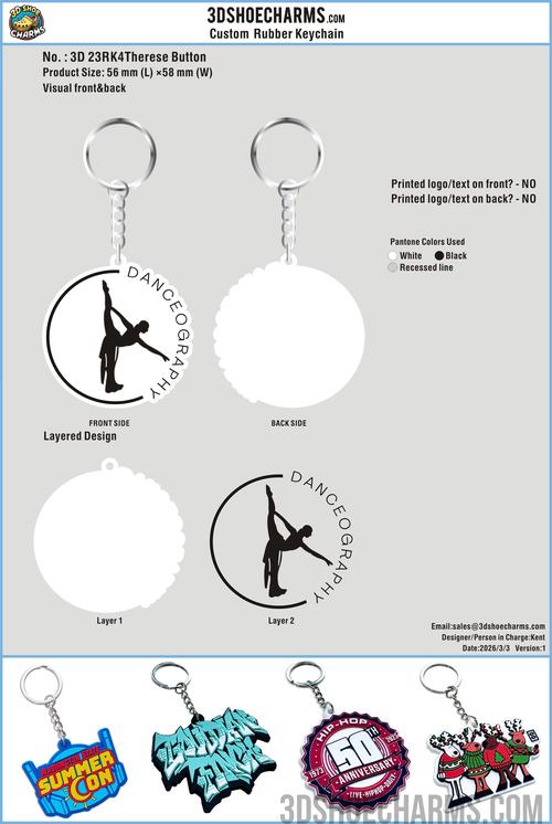 CUSTOM RUBBER KEYCHAIN-23RK4Therese Button260303-RE