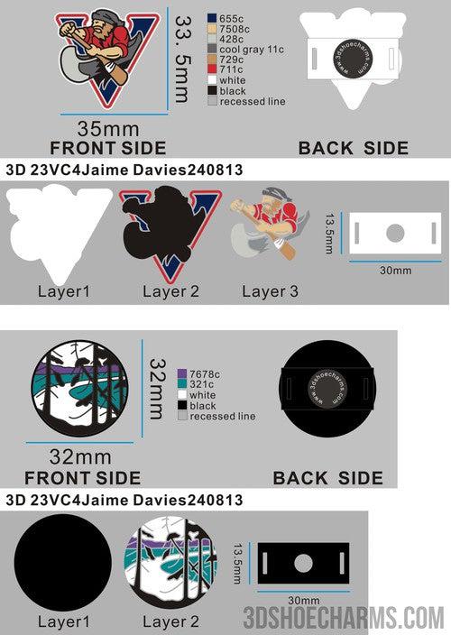 CUSTOM VERSATILE SHOE CHARMS-23VC4Jaime Davies240813