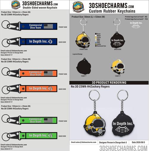 Custom 3D Die Cut Rubber Keychains/Custom Double-Sided Woven Flight Key Tag with Snap Hook-20260807-23