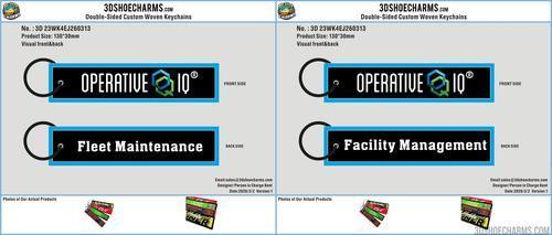Custom Double-Sided Woven Flight Key Tag-23WK4EJ260313