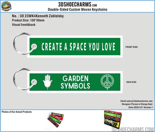 Custom Double-Sided Woven Flight Key Tag- 20260409-23-RE