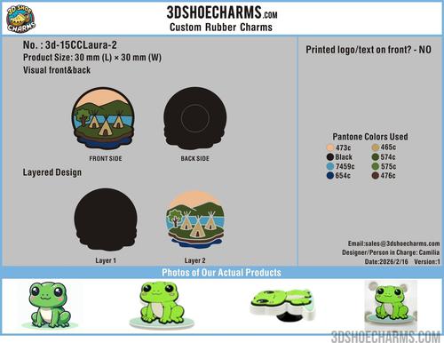 Custom Rubber Clog Charms 15CC260216Laura