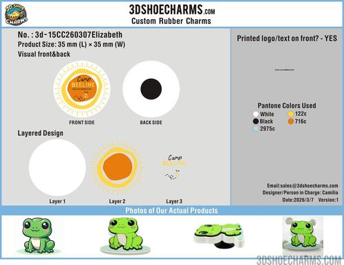 Custom Rubber Clog Charms 3d-15CC260307Elizabeth