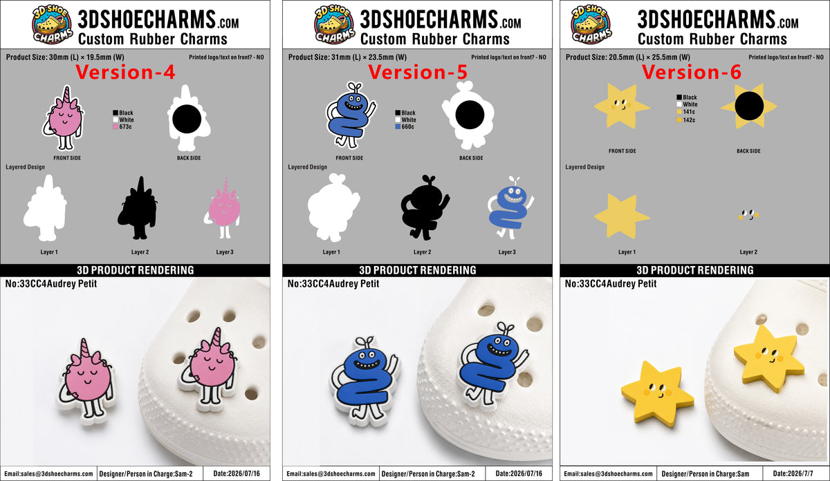 Custom 3D Rubber Clog Charms - 20260921 -33