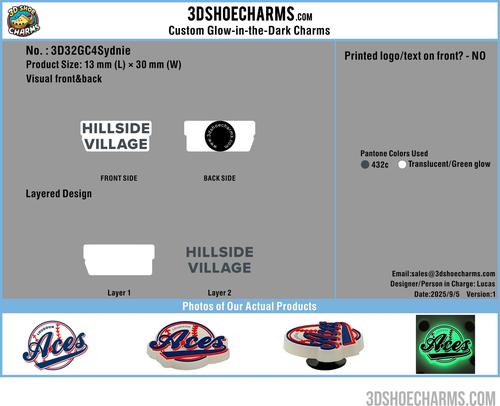 Glow in the dark Shoes Charms 32GC4Sydnie 20250905